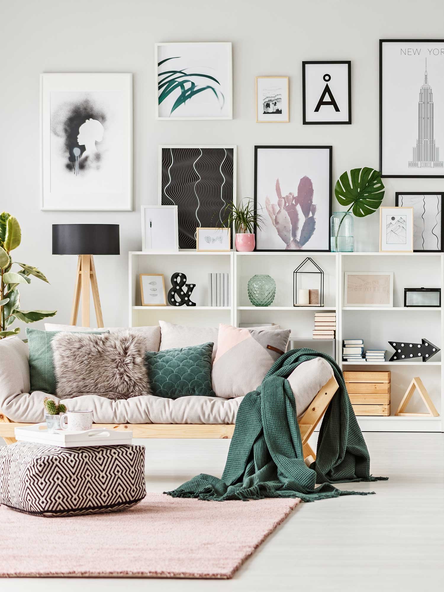 sofa in multifunctional interior potrait